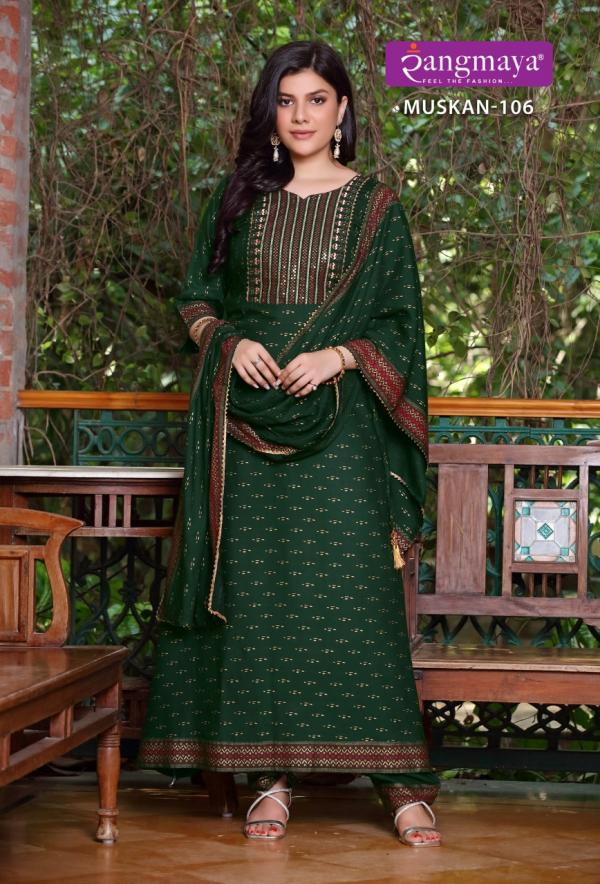 Rangmaya Muskan Rayon Designer Exclusive Readymade Suit